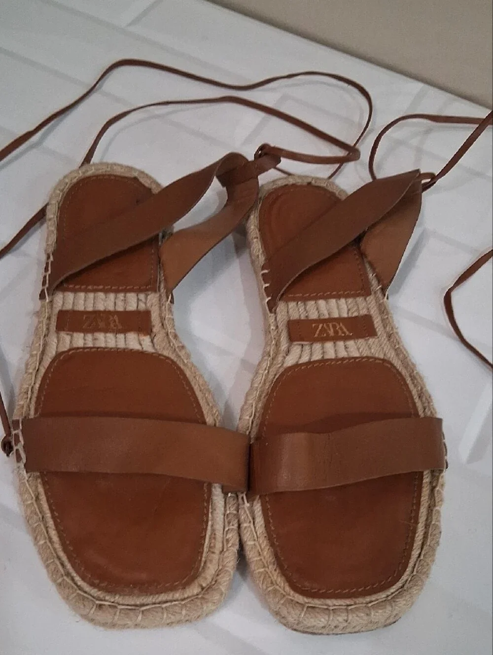 Zara tan leather